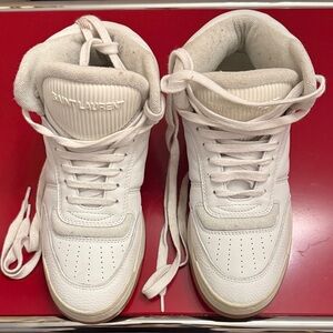 Saint Laurent White Lace-Up High-Tops